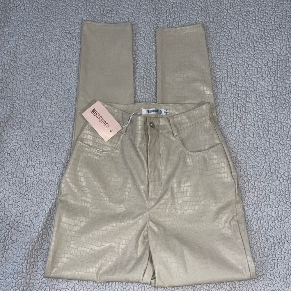 Missguided Faux Leather Trousers